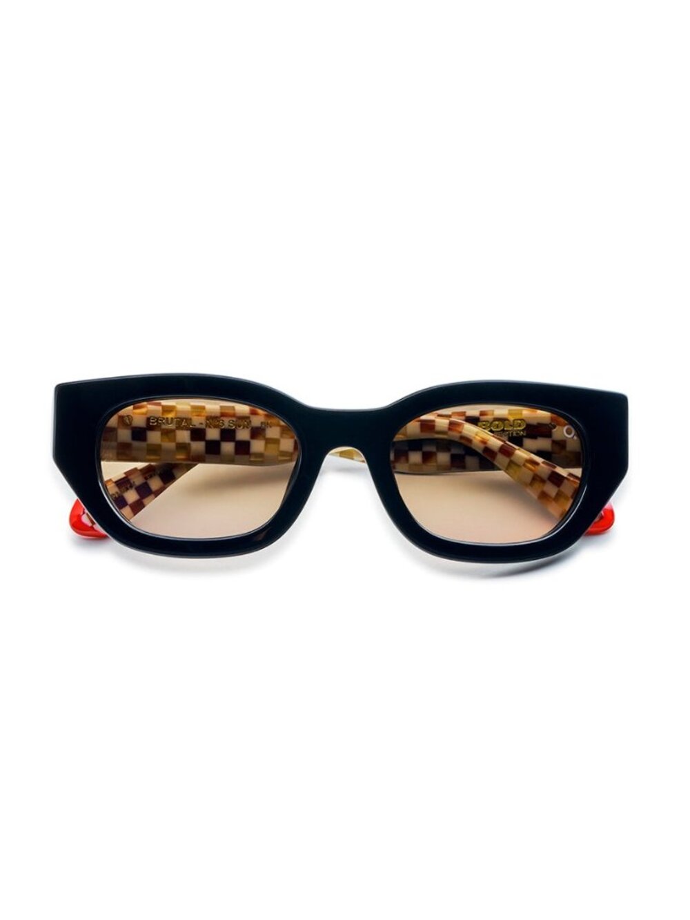 New Etnia Barcelona Women's Sunglasses Black Butterfly Transparent Lens Acetate